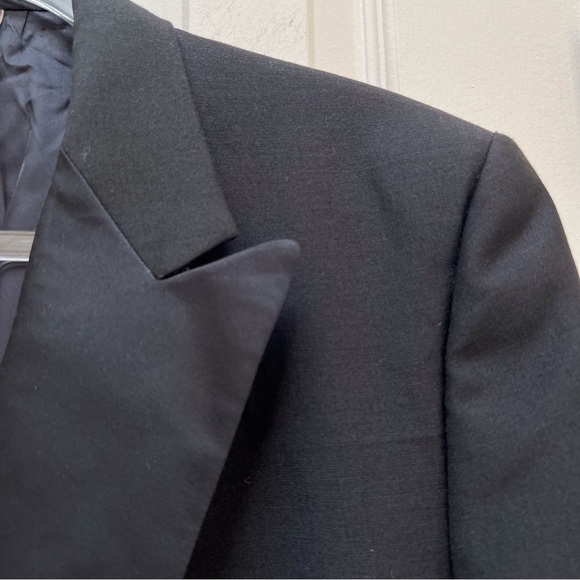 Dior Tuxedo Jacket Satin Lapels Made in USA Prom Wedding Party Formal Gala - Picture 4 of 14